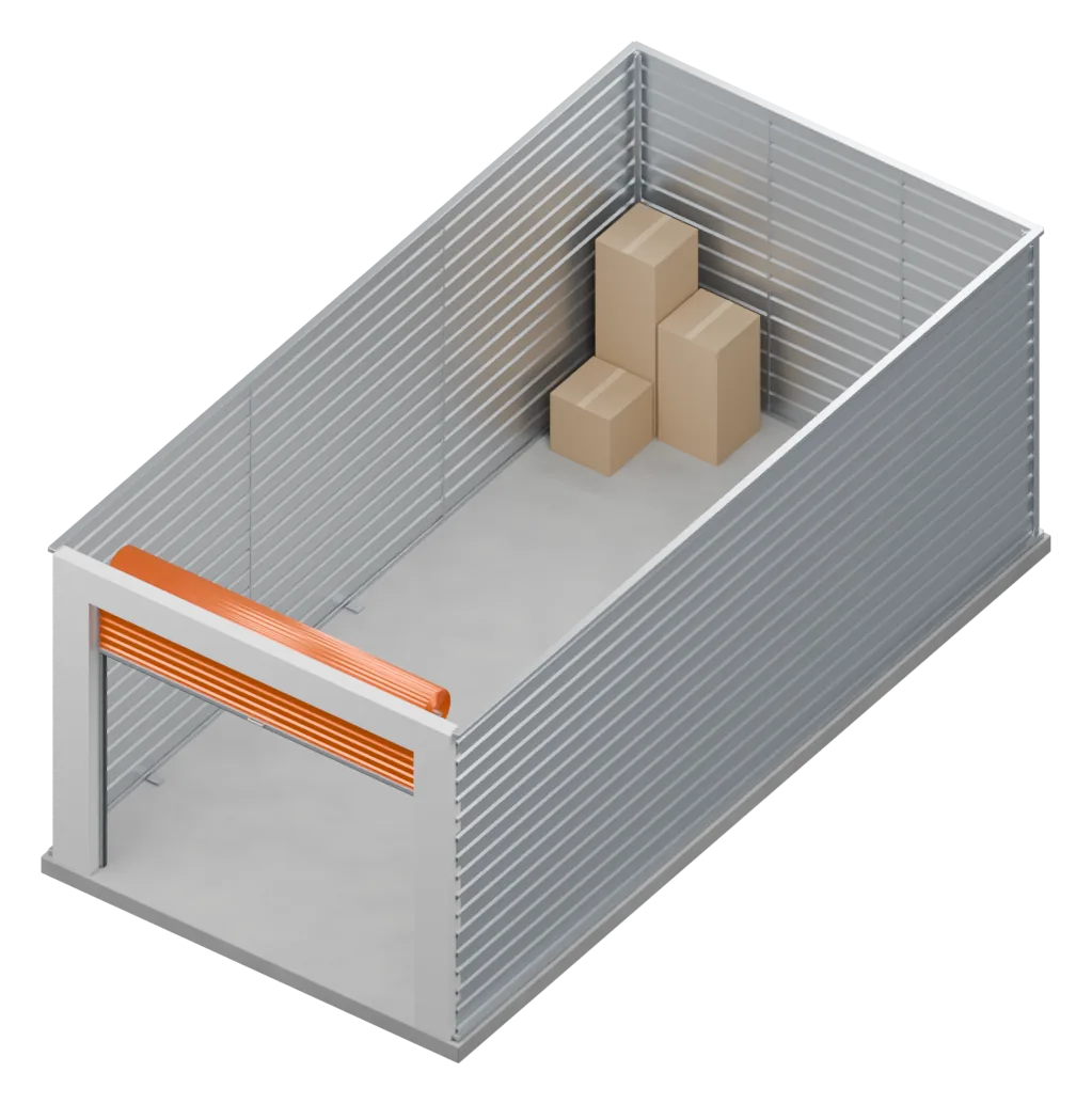 Self-Storage 10' × 20', 10′ wide × 20′ deep, 3D overview