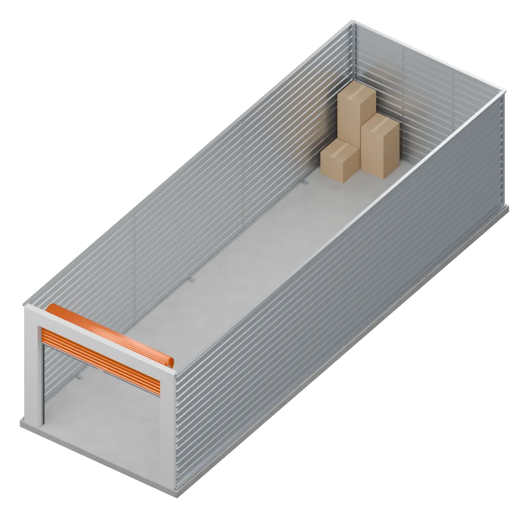 Self-Storage 10' × 30', 10′ wide × 30′ deep, 3D overview