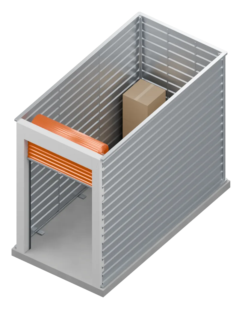 Self-Storage 5' × 10', 5′ wide × 10′ deep, 3D overview
